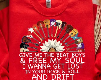 Retro Rock and Roll Guitar Graphic: Music Lover Sublimation Design (Digital Download)