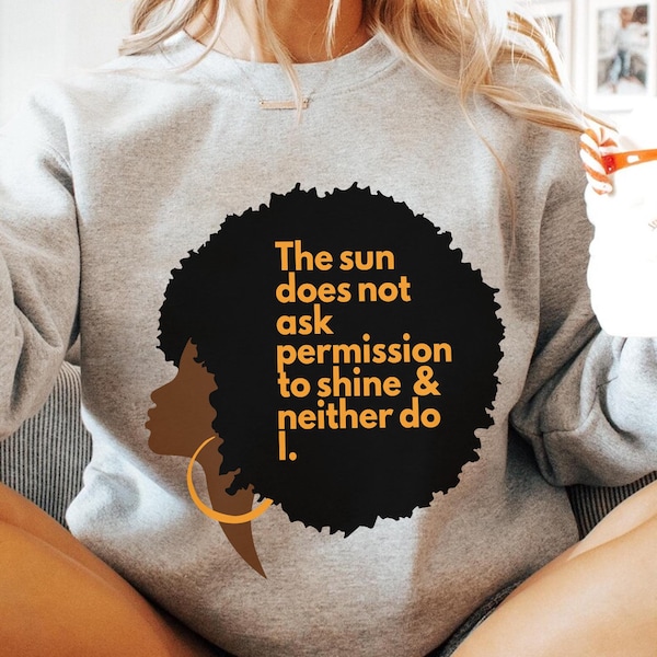 Empowering Afro Silhouette PNG: Inspirational Quote Design (Digital Download)