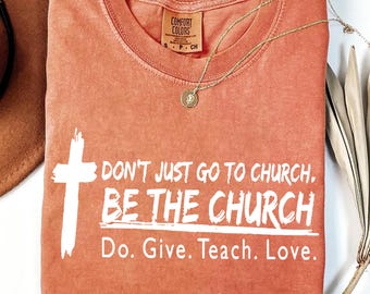 クリスチャン昇華デザイン：Be The Church PNG（デジタルダウンロード）