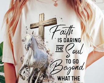 Faith Horse Cross PNG: Inspirational Christian Design (Digital Download)