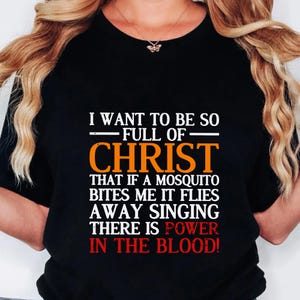 Inspirational Christian PNG Design - &quot;Full of Christ&quot; Faith Quote | Religious Sublimation File for T-Shirts, Mugs & More
