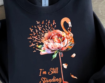 PNG floral de flamenco para concienciar sobre la EM: Diseño de sublimación (descarga digital)