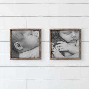 Custom Photo Sign 12x12 | Custom Framed Photo, Farmhouse Framed Photos, Farmhouse Photo Art, Wedding Gift, Housewarming Gift, Family Photos