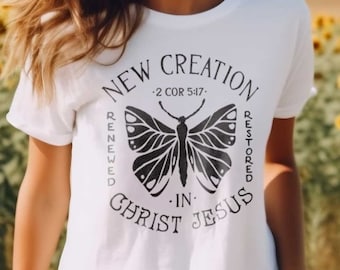 New Creation Christian Shirts | Bible Shirt, Church Shirt, Youth Group Shirt, Teen Christian Shirts, Cute Shirts, Woman Christian Shirts