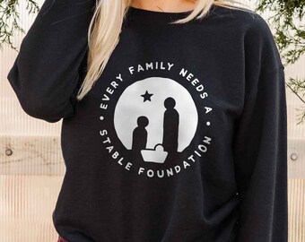 Nativity Christmas Shirt, Stable Foundation Shirt, Jesus Christmas Shirt, Jesus is the reason for the season shirt, Cute Christmas Gifts