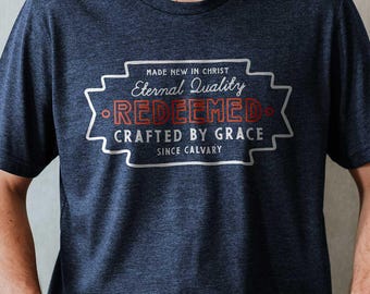Redeemed Mens Christian Shirt | Mens Christian Gifts, Dad Gifts, Cool Christian Shirts for Men, Trendy Christian Shirts for Men