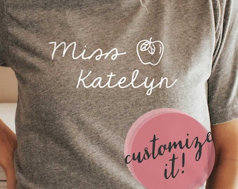 Custom Grade Level Teacher Shirt | New Teacher Gift, Gifts for Teachers, First Day of School Shirt, 1st Grade Teacher, Teacher Graduate Gift