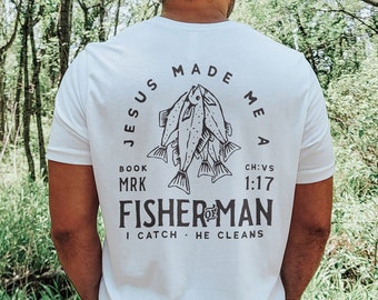 Fisherman Shirt | Mens Christian Shirt, Mens Christian Gifts, Fisherman Gift, Fishing Shirt, Dad Gifts, Fisher of Men Shirt, Fishing Gifts