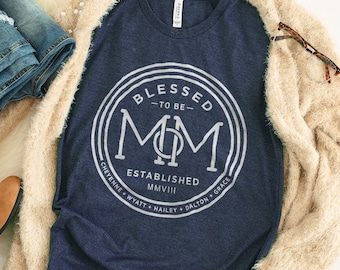 Custom Mom Shirt, Kids Names Mom Shirt, Cool Mom Shirt, Mom Est Date Shirt, Mama Est Year Shirt, Mom Logo Shirt, Mom Gifts, Gifts for Her,