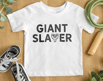 Giant Slayer Kids Shirt, Bible Toddler Shirt, Cute Christian Kids Shirt, Sunday School Shirt, Kids Church Shirt, Jesus Toddler Tee