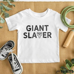 Giant Slayer Kids Shirt, Bible Toddler Shirt, Cute Christian Kids Shirt, Sunday School Shirt, Kids Church Shirt, Jesus Toddler Tee