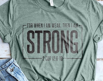 Strong Workout Shirt, Gym Shirt, Christian Shirts, Mom Shirts, Gym Shirts, Cute Workout Clothes, Strength Shirt, Bible Shirt, Bible Verse