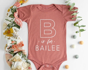 Alphabet Name Baby Onesie®, Cute Baby Clothes, Baby Shower Gift, Alphabet Name Baby Onesie®, Baby Gifts, Baby Onesie®, Monogram Baby Onesie®