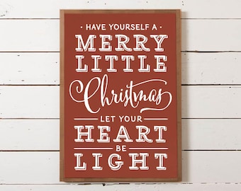 Have Yourself a Merry Little Christmas Wall Sign | Farmhouse Christmas Sign, Christmas Sign, Fixer Upper Christmas, Modern Farm Christmas