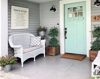 Lg, Porch Rules Sign, Porch Decor, Porch Wall Sign, Porch Rules, Farmhouse Porch Sign, Farmhouse Porch Wall Decor, Porch Decor, Fixer Upper