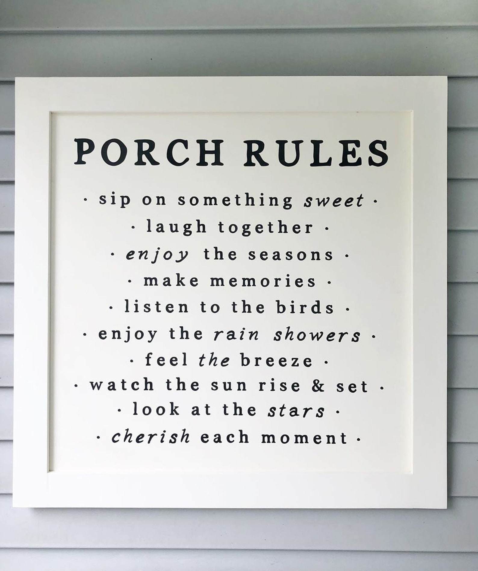 Lg Porch Rules Sign Porch Decor Porch Wall Sign Porch Etsy