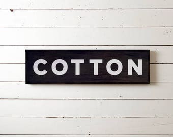 Wall Sign "COTTON" | Wall Decor, Farmhouse Decor, Cotton Sign, Fixer Upper Wall Decor, Modern Farm Sign, Southern Sign, Farmhouse Sign