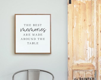 The Best Memories Are Made Around the Table Sign, Modern Farmhouse Sign, Dining Room Sign, Farmhouse Dining Room, Modern Farmhouse Dining