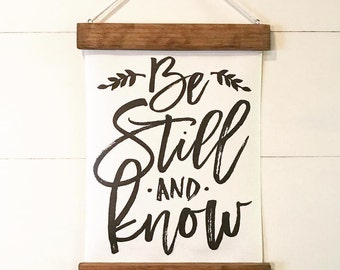 Christian Wall Decor | "Be Still and Know" | Modern Farmhouse Wall Hanging, Fixer Upper Wall Decor, Modern Farm Decor, Psalms,  Cottage