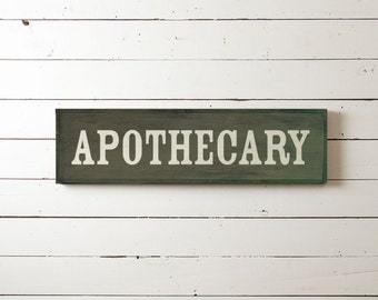 Wall Sign "Apothecary" | Wall Decor, Farmhouse Decor, Modern Farm, Fixer Upper Wall Decor, Living Room Decor, Bathroom Sign, Antique Sign