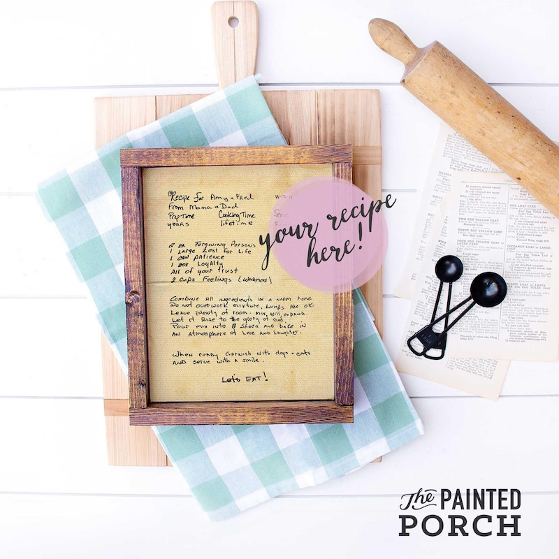 Handwritten Recipe Sign - Etsy