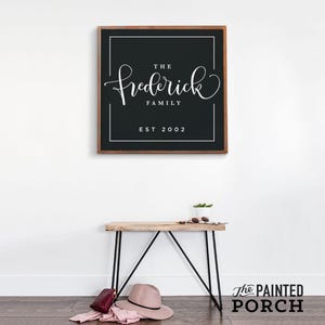 Custom Family Name Sign, Modern Farmhouse Family Name Sign, Family Est Date Sign, Est Date Sign, Custom Name Sign, Family Sign, Custom Sign