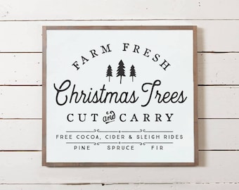Farm Fresh Christmas Trees Sign, Christmas Tree Sign, Large Christmas Sign, Fixer Upper Christmas Sign, Silo Christmas Sign, Farmhouse