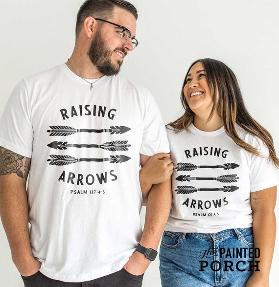 Raising Arrows Christian Women's Shirt, Christian Mom Shirts, Matching Mommy and Me Shirts, Matching Family Shirts, Christian Family Shirts