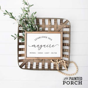 Custom Family Name Sign, Custom Kids Names Sign, Housewarming Gift, Family Name Wall Sign, Family Sign, Foyer Sign, Farmhouse Family Sign
