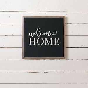 Welcome Home Wall Sign, Welcome Home Wood Sign, Entryway Sign, Wedding Gift, Foyer Sign, Welcome Sign, Housewarming Gift, Newlywed Gift,
