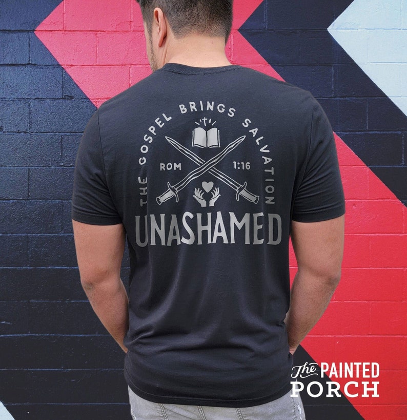 Unashamed Shirt Mens Christian Shirt, Mens Christian Gifts, Fisherman Gift, Fishing Shirt, Dad Gifts, Fisher of Men Shirt, Fishing Gifts image 1