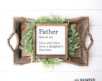 Father Definition Wall Sign, Father's Day Sign, Dad Sign, Gifts for Dad, Fathers Day Gift, Fathers Day Gifts, Dad Gifts, New Dad Gift