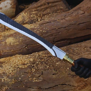 Hand Forged Scimitar Sword: High Carbon Steel, Rosewood Handle