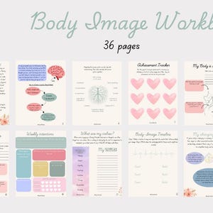 Body Image Workbook|Healing|Positivity|Mental Health|Eating Disorder Recovery|Therapy Sheets|Self Love|Self Care