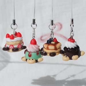 Ciondoli a forma di tartaruga in miniatura a tema dessert: dolcetti a forma di tartaruga, ciondolo per borsa