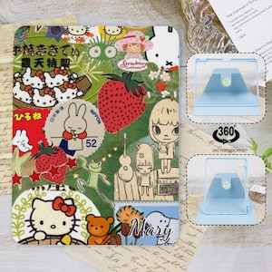 Kitty 360 swivel iPad Case Cover For iPad 9.7" 10.2" 10.9" 11" 12.9",iPad Air 6 iPad Pro iPad 2022 2024 iPad mini 6 iPad 10th Case Pen Slot