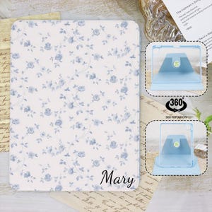 Pretty Flowers on Light Blue Floral iPad case, iPad Air 4/5 iPad 10 10.9&quot; 2022 iPad Pro 12.9&#39;&#39; 2021 Pro 11&quot; 2022 iPad mini 6 Case,iPad Cover