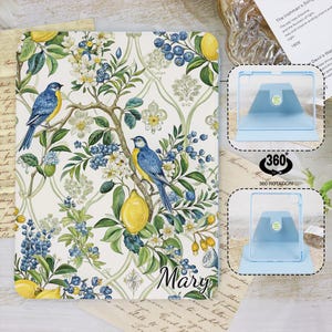 Vintage Lemon Bird iPad Case, iPad Air/Pro/Mini Case, 10.9" iPad 10th Air 5th 4th, Pro 12.9" 11" inch, Mini 6 5 4 3 2 1, 9th Generation Case