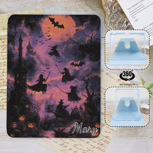 Collage Gothic Witch iPad Case with Pen Slot for New iPad Pro 13 12 11 iPad Air 7/6/5/4 iPad 10/9 Stylish Black Totoro iPad Mini 6/5 Cover