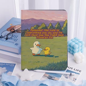 Christian Duck Proverbs 3:6 iPad Case for iPad Pro 13 12 11, iPad Air 7/6 13" iPad Air 5 4 iPad 11 10 2022 iPad Mini 6/5 Cover with Pen Slot