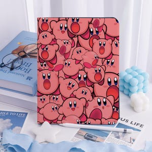 Kawaii Kirby iPad Case for New iPad Pro 13 12 11 iPad Air 7/6 13" iPad Air 5 4 iPad 10/9 2022 BTS RJ Stand iPad Mini 6/5 Cover with Pen Slot