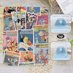 Collage Cartoon Scrapbook 360 swivel iPad Case Cover For 9.7"10.2"10.9"11"12.9" iPad Air 4 5 iPad Pro iPad 2024 Cute iPad mini 6/5 Ipad 10th
