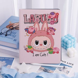 Cute Cartoon Labubu Kawaii Kirby iPad Case for New iPad Pro 13 12 11 iPad Air 7/6 13" iPad Air 5 4 iPad 10/9th 2024  Stand iPad Mini 7 Cover