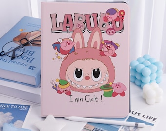 Cute Cartoon Labubu Kawaii Kirby iPad Case for New iPad Pro 13 12 11 iPad Air 7/6 13&quot; iPad Air 5 4 iPad 10/9th 2024 Stand iPad Mini 7 Cover