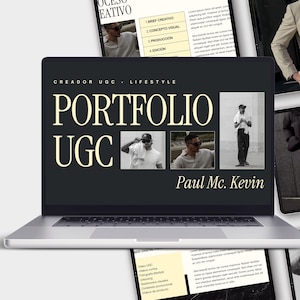 UGC Men's Portfolio Canva Template + Brand Negotiation Scripts | Male Content Creator Media Kit | 13 Pages | Lifestyle UGC