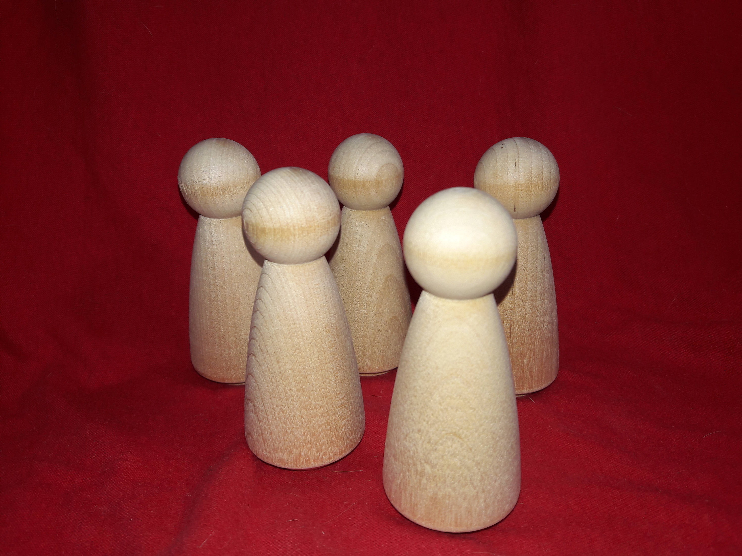 Conjunto de 5 pequeñas personas de madera muñeca cuerpo | Etsy