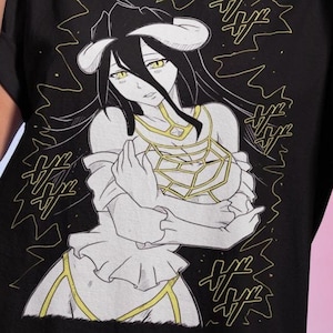 Overlord Ainz T-shirt Ooal Gown Albedo Skull Demon Girl Succubuss Shirt All Size
