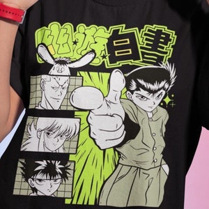 Maglietta Yu Yu Hakusho - Maglietta regalo anime per i fan di Yusuke Hiel, Kuwabara e Kurama - Maglietta unisex in cotone pesante, disponibili in tutte le taglie