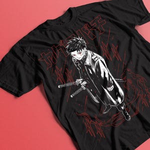 Girl Horror Anime Gift Shirt, Unisex Tee for Fans, Graphic Tee, Scary Manga Tee, Otaku Fashion Shirt, Creepy Anime Top