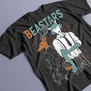 Beastars T-Shirt, Anime Manga Tee, Unisex Heavy Cotton Top, Graphic Tee Gift, Japanese Cartoon Shirt